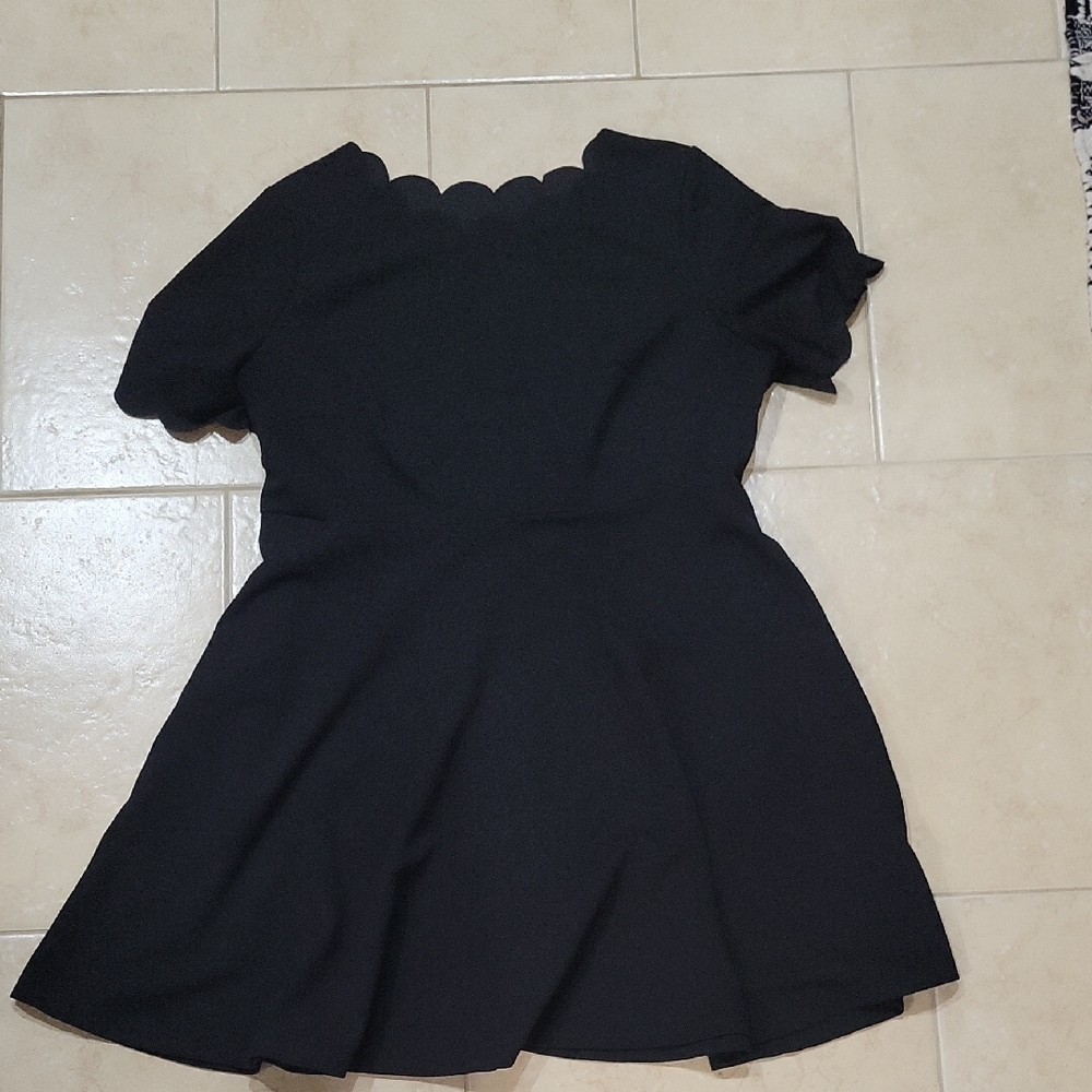 Black Scalloped Dress
